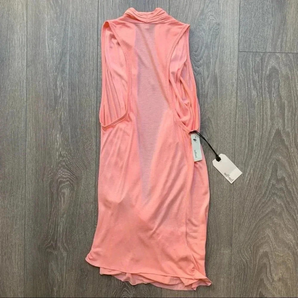 Aritzia Wilfred Blouse Y2K 2000s Deep Surplice Silk Wrap Front Top Pink XXS - Picture 14 of 16